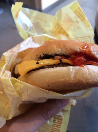 マクドナルドでチーズバーガーを頼みました 写真くらいの焦げは許容範囲 Yahoo 知恵袋