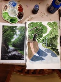 水彩画で道路コンクリートの材質を表すにはどうしたら良いでしょうか コン Yahoo 知恵袋