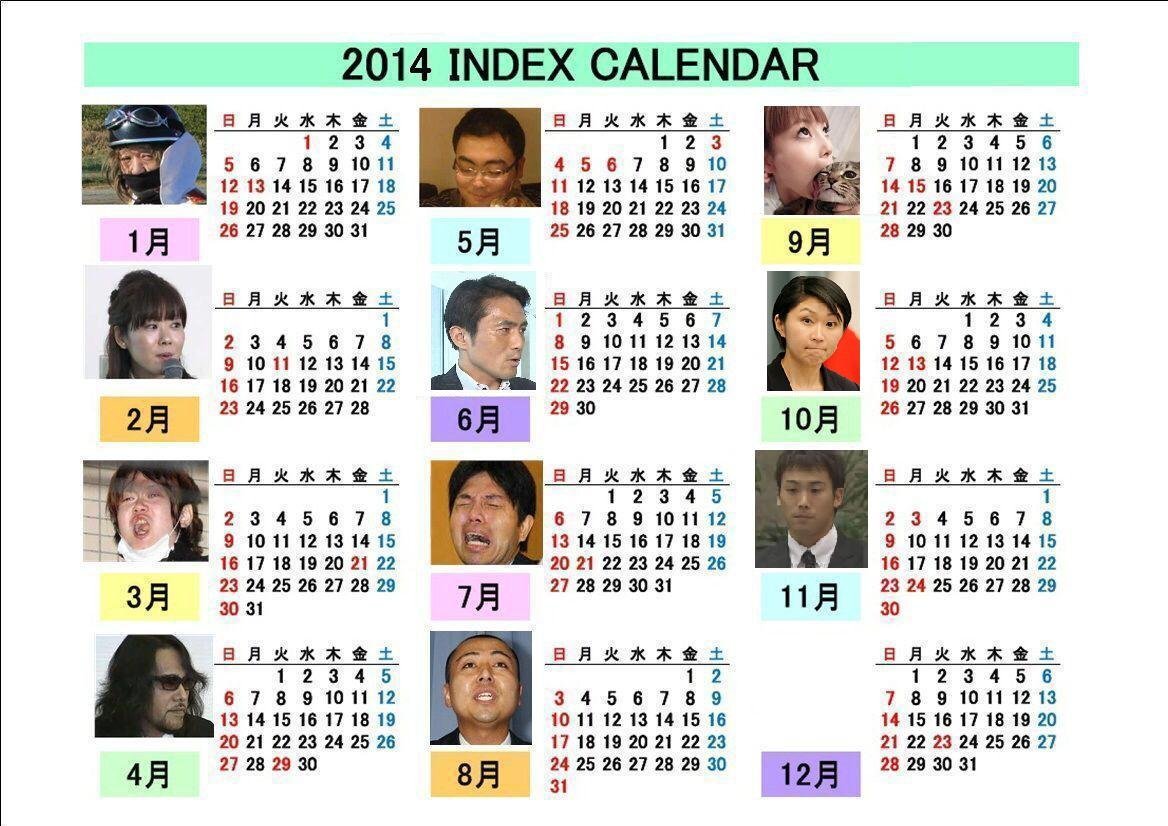 今年のお騒がせ人物のカレンダーなんですがそれぞれの詳細を1月から教え Yahoo 知恵袋