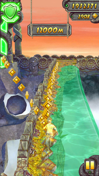 Templerun2で 下の写真のように 画面の左上にゲージがあり Yahoo 知恵袋