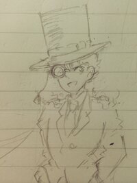 絵の評価お願いします 怪盗キッドの絵を書きました 答えていただきたいのは 点数 Yahoo 知恵袋