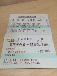 今日金券ショップで明日の名古屋→東京の新幹線のチケットを買ったの
