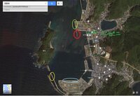 田曽浦漁港の釣りに関しての質問です いつも画像の赤の2重丸の堤防で釣っています Yahoo 知恵袋