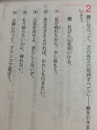 中3です 国語の文法 助詞がよくわかりません 泣 1 で 休もうの う が助詞と Yahoo 知恵袋