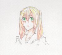 水彩での髪の描き方を教えて下さい 髪が立体的にどうしてもなり Yahoo 知恵袋