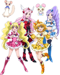 フレッシュプリキュアで ピーチ ベリー パイン パッションの４人が２ Yahoo 知恵袋