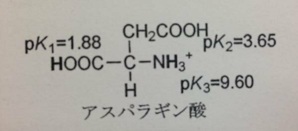 アスパラギン酸 Asp のpka値を示す 等電点を求めよ 生物 Yahoo 知恵袋