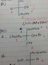 化学のrsの表示についてです フィッシャー投影式の場合4番を奥 Yahoo 知恵袋