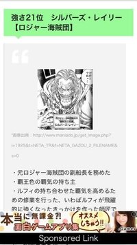 ワンピース強さランキングのサイトを見ていて思ったのですが レイリーがワンピース Yahoo 知恵袋