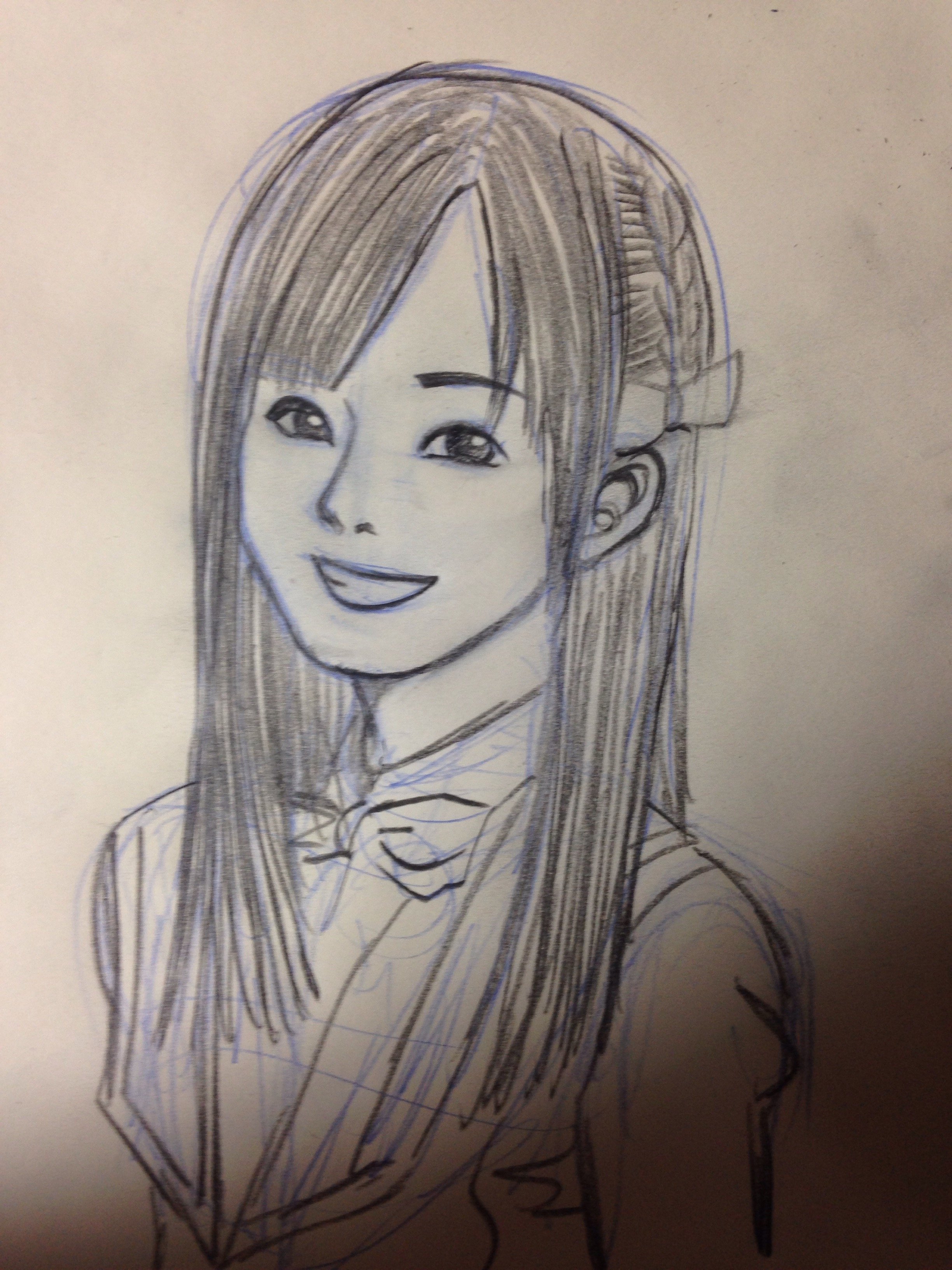 もう何回も描いてますが、上手く描けません。橋本環奈ちゃんの似顔絵