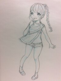 絵の評価お願いします オリジナルキャラクターを描きました 海沿いの村に住んでい Yahoo 知恵袋