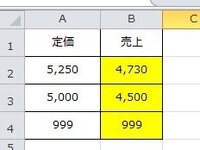 貼付の黄色セルの出し方を教えてください 定価の下２桁切り捨て 0 円 Yahoo 知恵袋