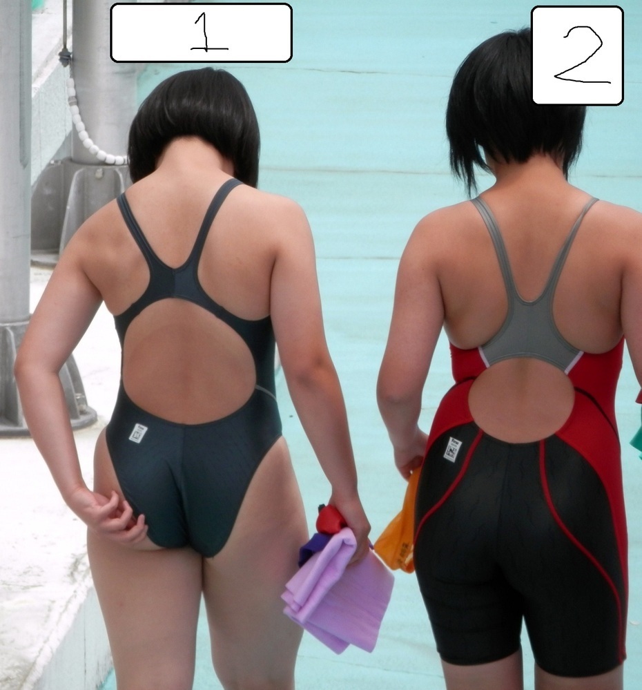 競泳水着 天然 女性に質問です海ではなくプールで泳ぐとき１と２の水着どちらを使いたいですか？１... - Yahoo!知恵袋