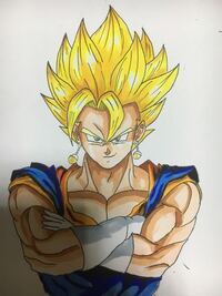 絵の評価お願いします ドラゴンボールの超ベジット 描いてみました Yahoo 知恵袋