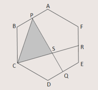問題正六角形abcdefがあり 点p Q Rは辺ab De Efの真 Yahoo 知恵袋