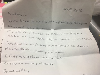 すみません 少し恥ずかしいのですが イタリア人の彼氏と別れる時に貰った手紙です Yahoo 知恵袋