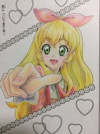 アイカツの塗り絵です色鉛筆には少し自信があるのですが如何でしょうか ちゃんとで Yahoo 知恵袋