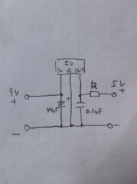 5vの三端子レギュレータですが この回路で繋ぎましたが流れませんこの回路は正し Yahoo 知恵袋