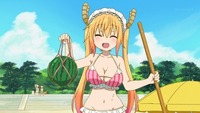 小林さんちのメイドラゴン第7話トールちゃんの水着姿は可愛いですか ピンクなんて Yahoo 知恵袋