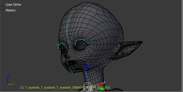 画像あり】CGソフトBlenderを使用している最中の画像です。この青い線