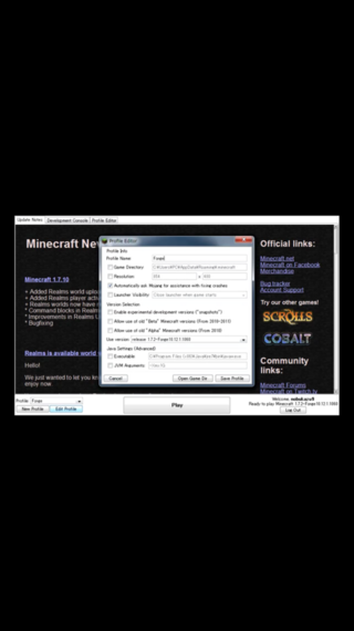 マイクラについて質問です 画像にあるprofileeditorを開き Yahoo 知恵袋