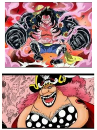 Onepiece で ルフィのギア４の バウンドマン で四皇の ビッグマム Yahoo 知恵袋