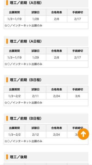 近大理工学部の前期a日程とb日程 そして 後期 それぞれの入試日に関 Yahoo 知恵袋