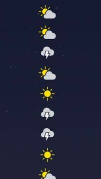 Iphoneの天気予報アプリの雲に雷みたいなのがついてるマークの Yahoo 知恵袋