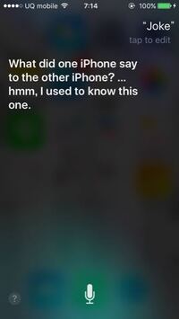 英語に設定したsiriにjokeと言うと あるiphoneはほかのi Yahoo 知恵袋