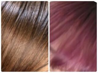 左が今の髪色なんですが エンシェールズのベビーピンクか パープルで右のようにな Yahoo 知恵袋