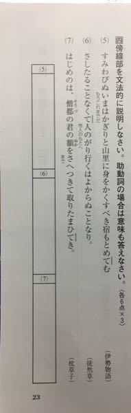 古典で 文法的意味を説明しなさいと言う問いには どう答えたらよいのでしょうか Yahoo 知恵袋