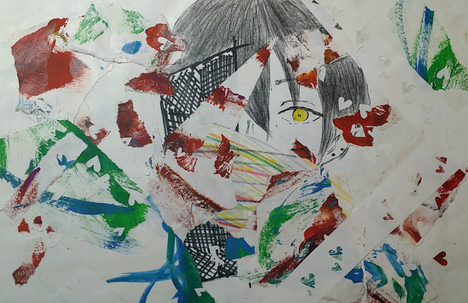 自分の描く絵が恥ずかしいです。 - 最近、友達から「絵を見せて」と言