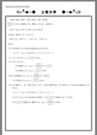 上智大学経済学部経済学科数学15年の大問2の回答教えてください 途中式 Yahoo 知恵袋