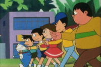 ドラえもんジャイアンとしずかちゃんの間にいるのは誰 安雄です このアニメ Yahoo 知恵袋