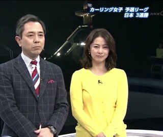 日本対韓国の平昌五輪のカーリング女子のnhk放送nhkアナウンサーが Yahoo 知恵袋