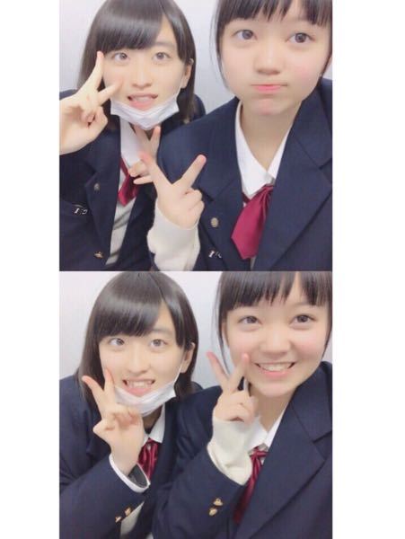 私可愛いですか？中学生です。 - 写真の右です→最近気になってる子が 