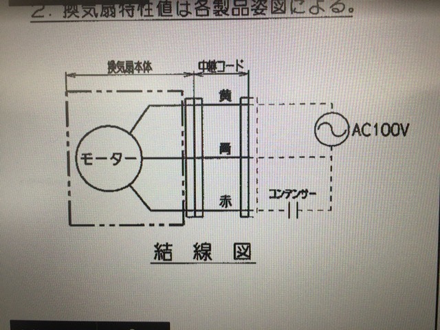 レンジフードプロペラファンの結線について教えてください。 - クリナ... - Yahoo!知恵袋