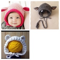 教えて下さい。
このような新生児0〜1歳用の帽子をかぎ編みで作りたいと思っています。
ボンネット型にして、顔まわりはゆったりと着せて前は紐で結ぶ形にしたいと思っています。
どのように 編めばできますか？