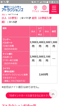 東京ドームシティのデイパスって１枚購入すれば複数人が乗り放題になる