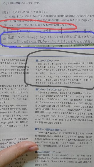 保健体育の問題についてです 問題 赤丸 には ニュースポーツとはどの Yahoo 知恵袋