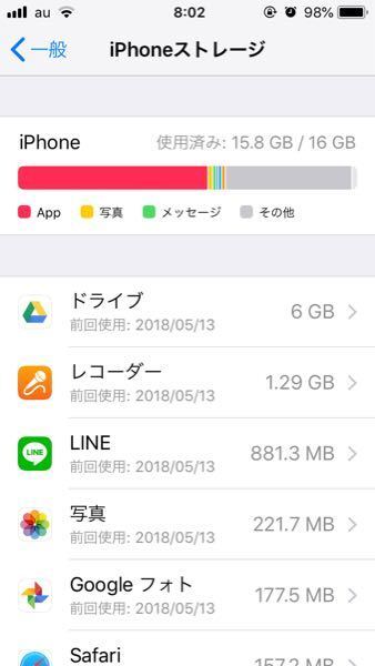 Iphoneストレージと Googledriveストレージ 容量 に Yahoo 知恵袋