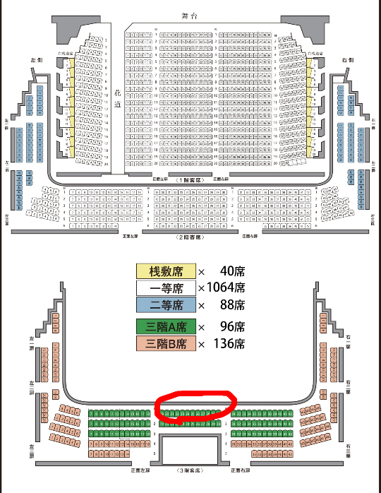 新橋演舞場の2階左席1列目の見え方について、詳しい方教えてください... Yahoo!知恵袋