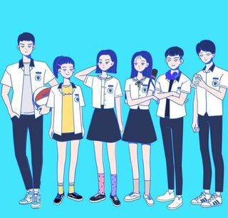 Webドラマの 에이틴 にある画像のようなイラストを書いている作者の Yahoo 知恵袋