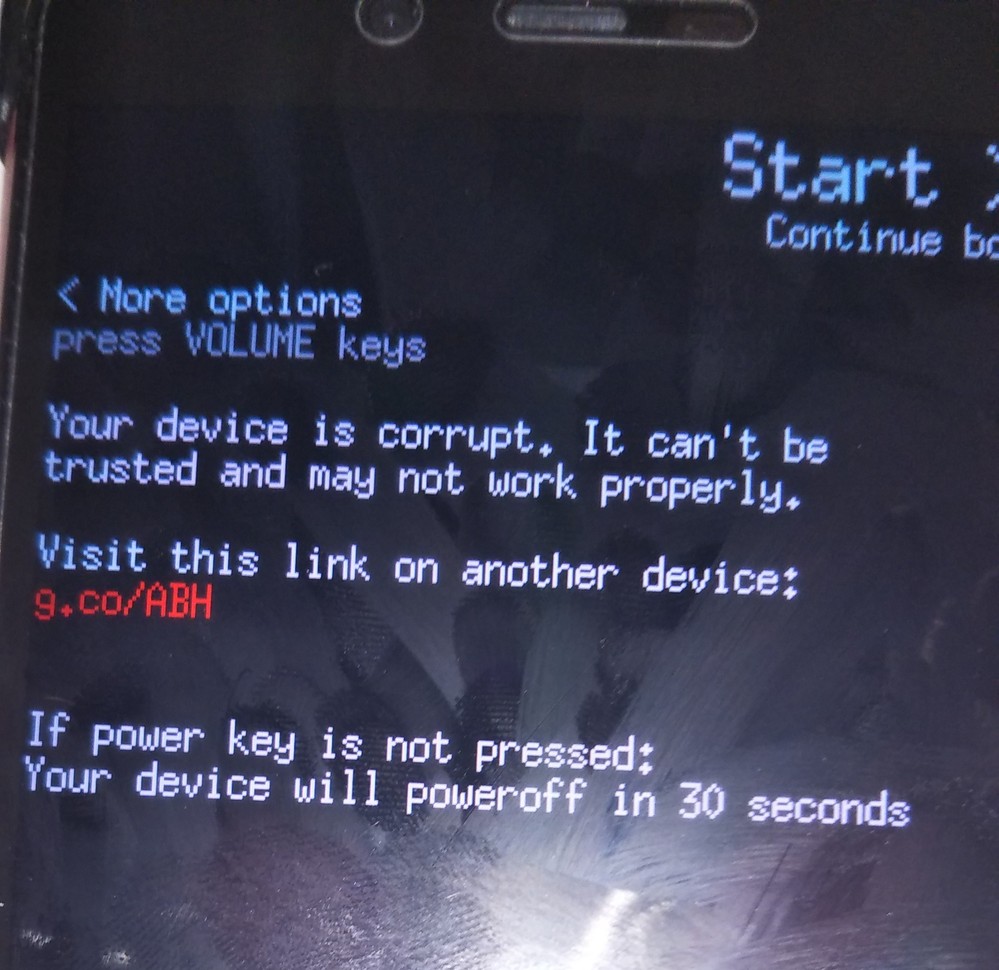 Androidスマホの調子が悪く再起動をすると画像の様な表示が出ます。何 