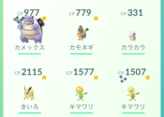 ポケgo モンスターの一覧で 星のマークが付いているのはどういう意味があるので Yahoo 知恵袋