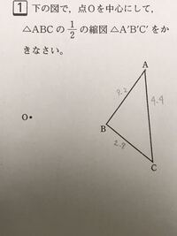 小学6年の問題です 縮図の書き方を教えてください 問題1 下の図に点oを Yahoo 知恵袋