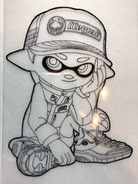 スプラトゥーンのキャラをプラ板に書いてみたのですが 服の色は何色で塗るのが正解 Yahoo 知恵袋