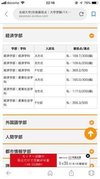 名城大学の経済学部なんですけど 合格最低点が偏差値でしか出されてない Yahoo 知恵袋