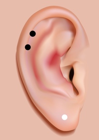 軟骨ピアス 黒丸 を二連で開けたいのですがやっぱすごく痛いですか 結 Yahoo 知恵袋