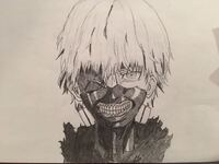 新中3男子です 金木研を鉛筆一本で模写してみました 違和感を感じる部 Yahoo 知恵袋